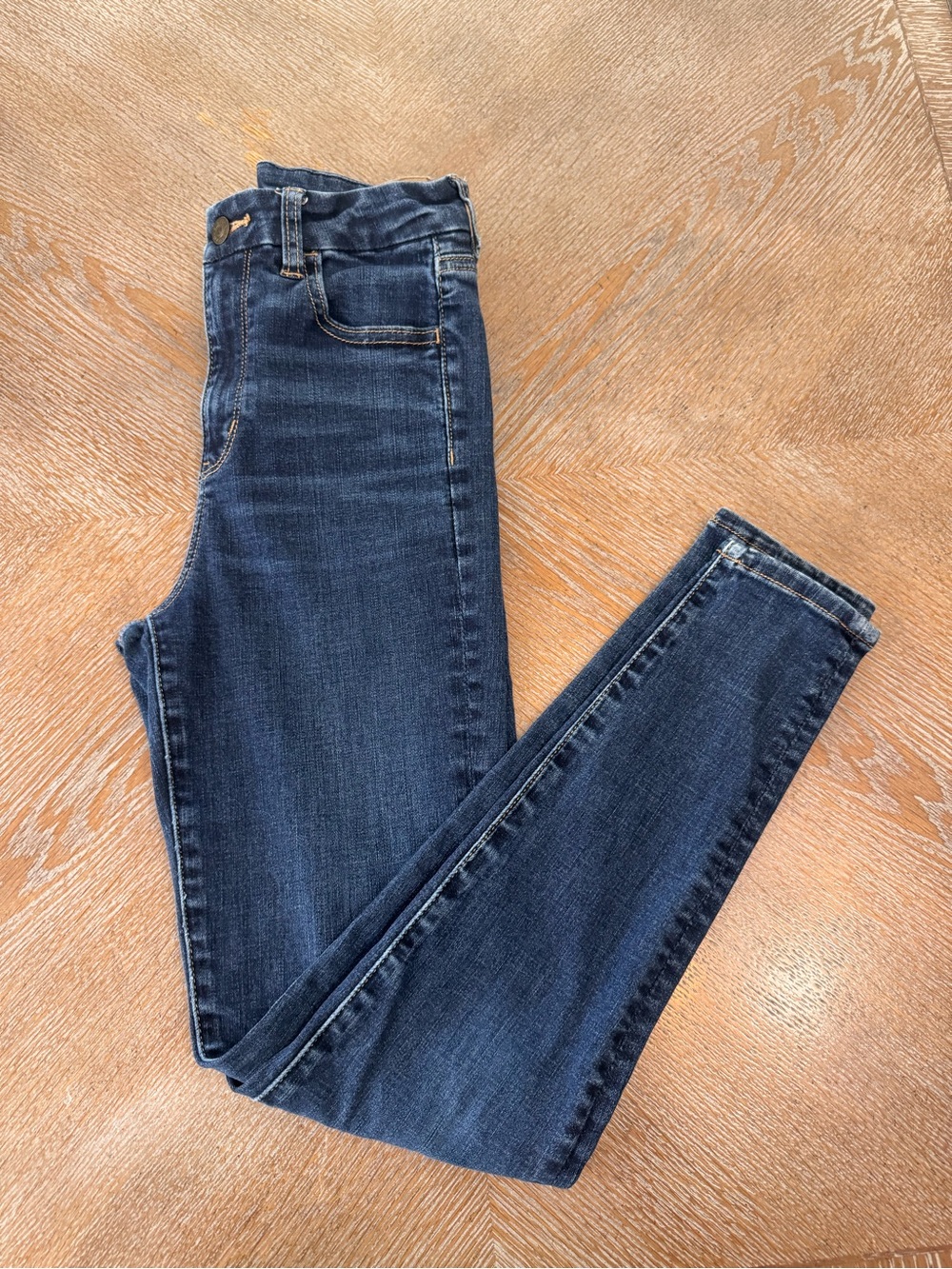 American Eagle Blue Denim High Rise Jegging Sz 4 Waist 26” Inseam 28” cotton